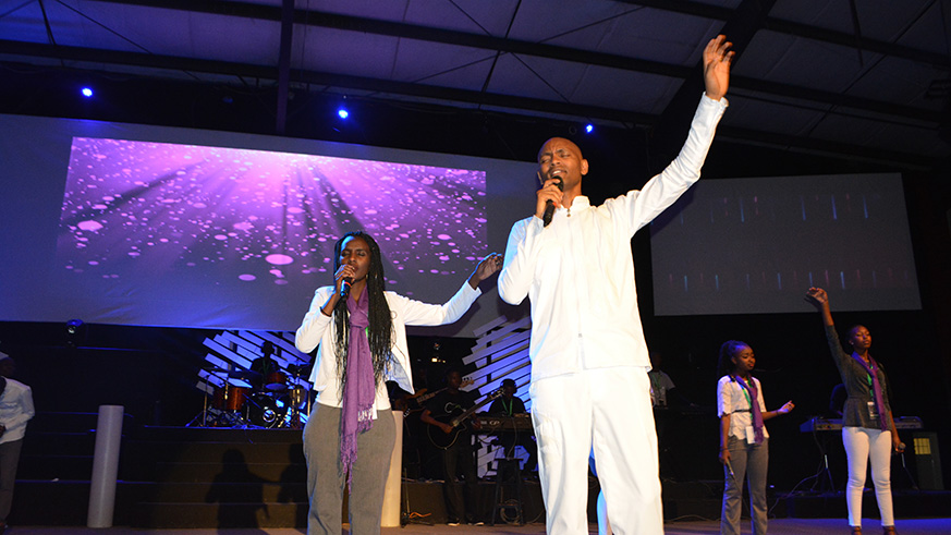 The host Fabrice Nzeyimana and his wife Maya Nzeyimana during last year's conference.Frederic Byumvuhore