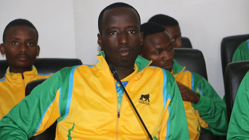 Vice Captain Christian Rurangayire, 25, is back in action with the national team and has rallied the team to aim for gold in all categories at the upcoming continental championships. Courtesy. 