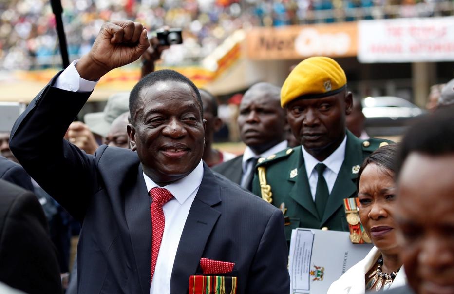 Zimbabwe's former vice-president Emmerson Mnangagwa arrives ahead of his inauguration ceremony in Harare, Zimbabwe. Net.