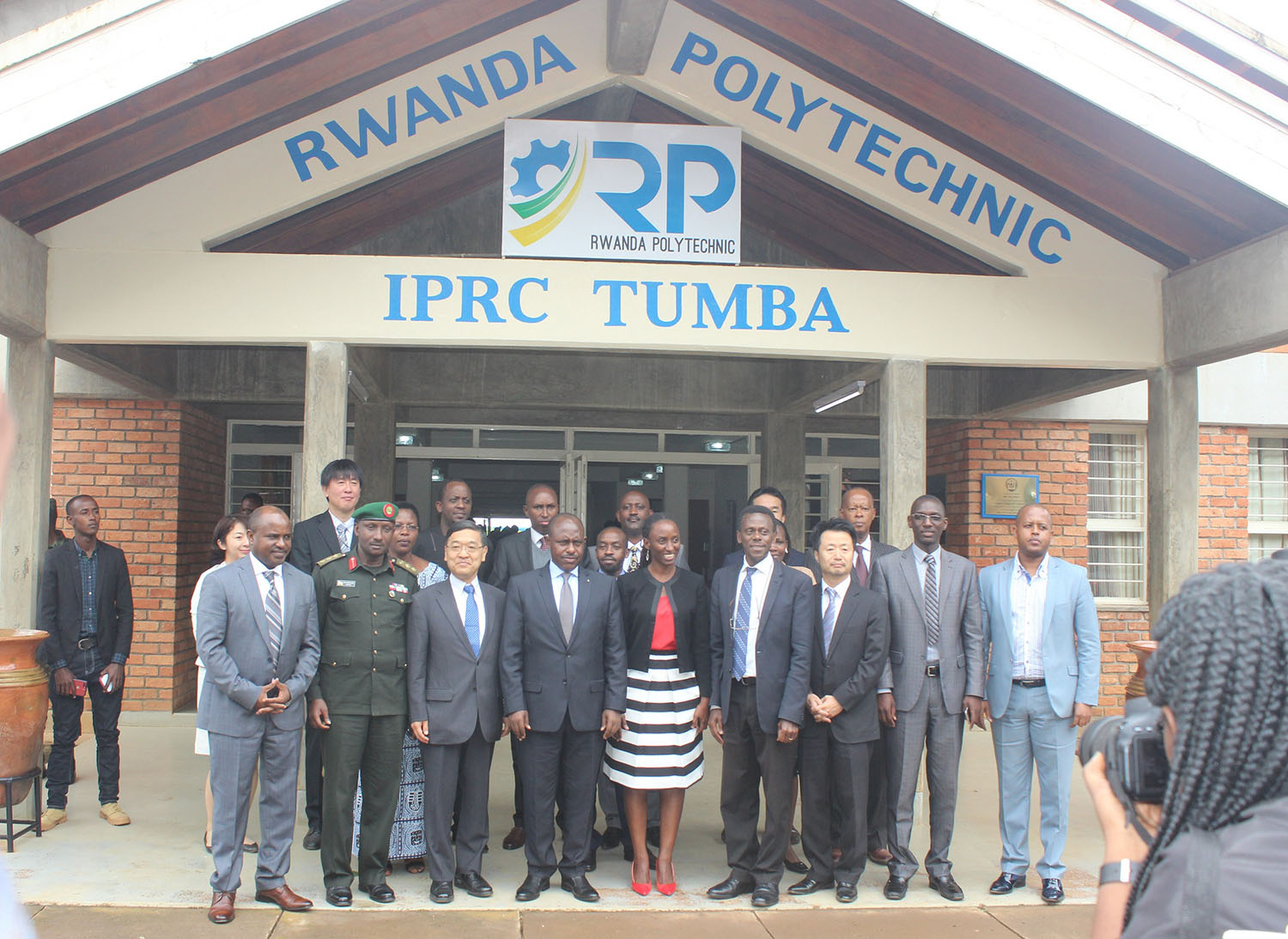Officials pose for a group photo at IPRC Tumba premises as the school celebrates its 10th anniversary. All photos by Regis Umurengezi. Officials pose for a group photo at IPRC Tumba premises as the school celebrates its 10th anniversary. All photos by Regis Umurengezi.