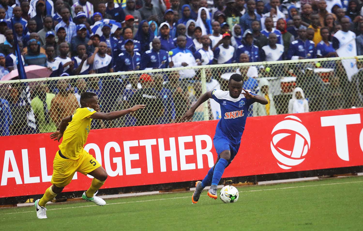 Djabel Manishimwe controls the ball