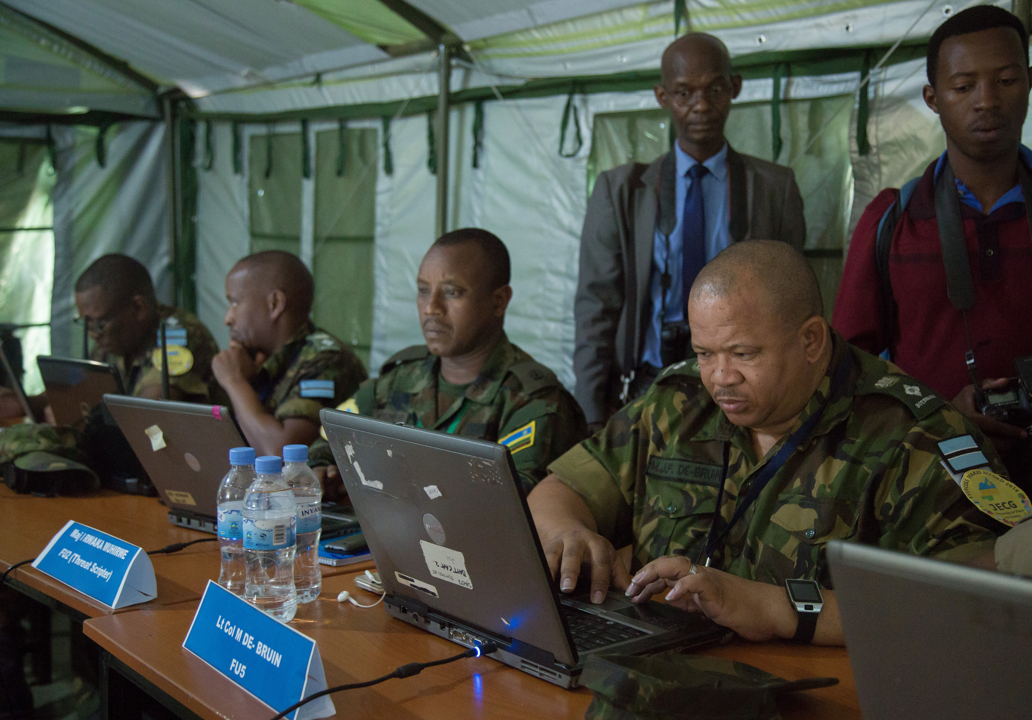 Army Chief of Staff, Lt Gen Jacques Musemakweli, speaks during the closing ceremony of the two-week Command Post Exerciseâ€˜Shared Accord 2018 at Rwanda Military Academy-Gako, Bugesera District on Tuesday. / Nadege Imbabazi