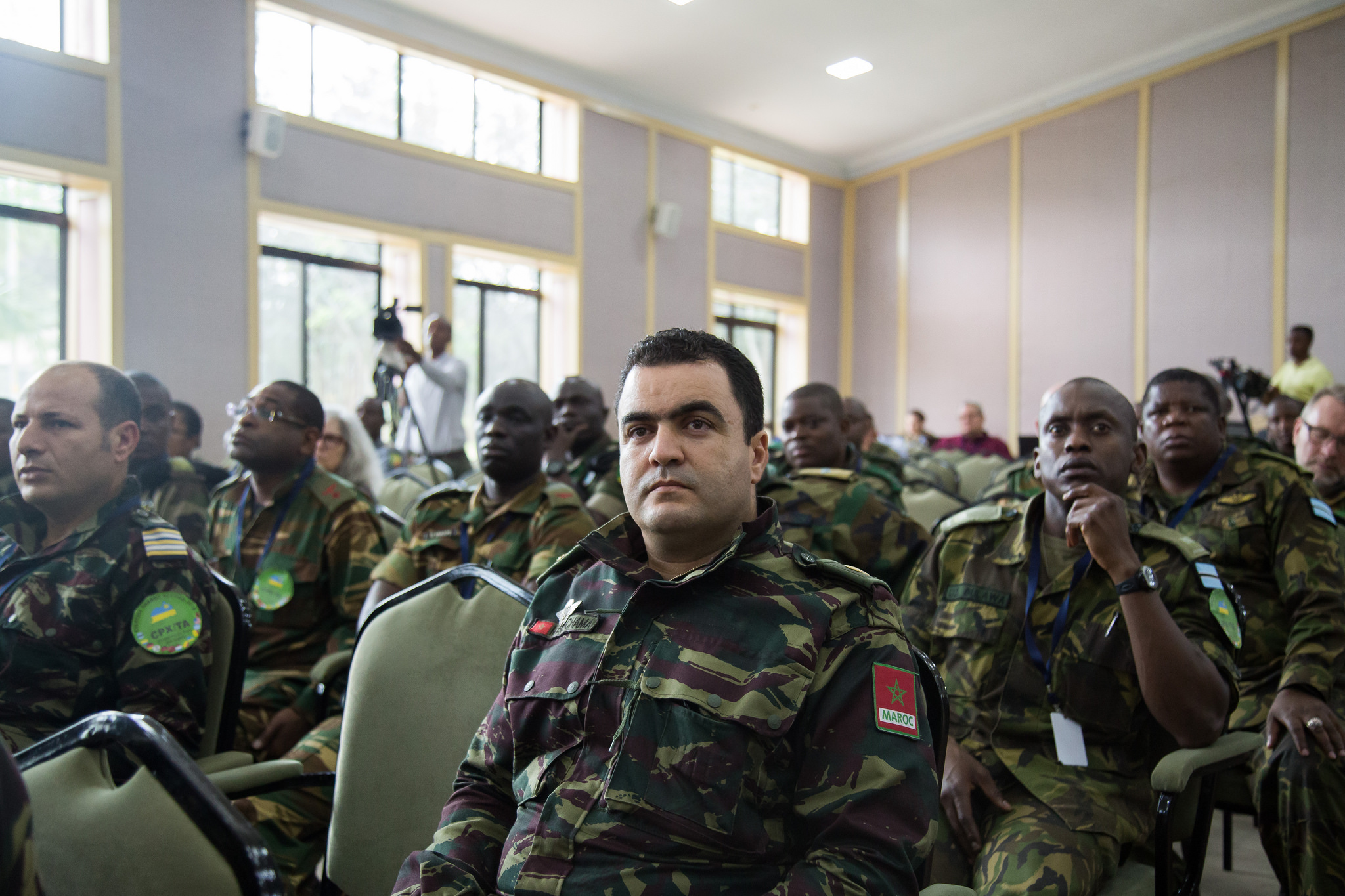 Army Chief of Staff, Lt Gen Jacques Musemakweli, speaks during the closing ceremony of the two-week Command Post Exerciseâ€˜Shared Accord 2018 at Rwanda Military Academy-Gako, Bugesera District on Tuesday. / Nadege Imbabazi