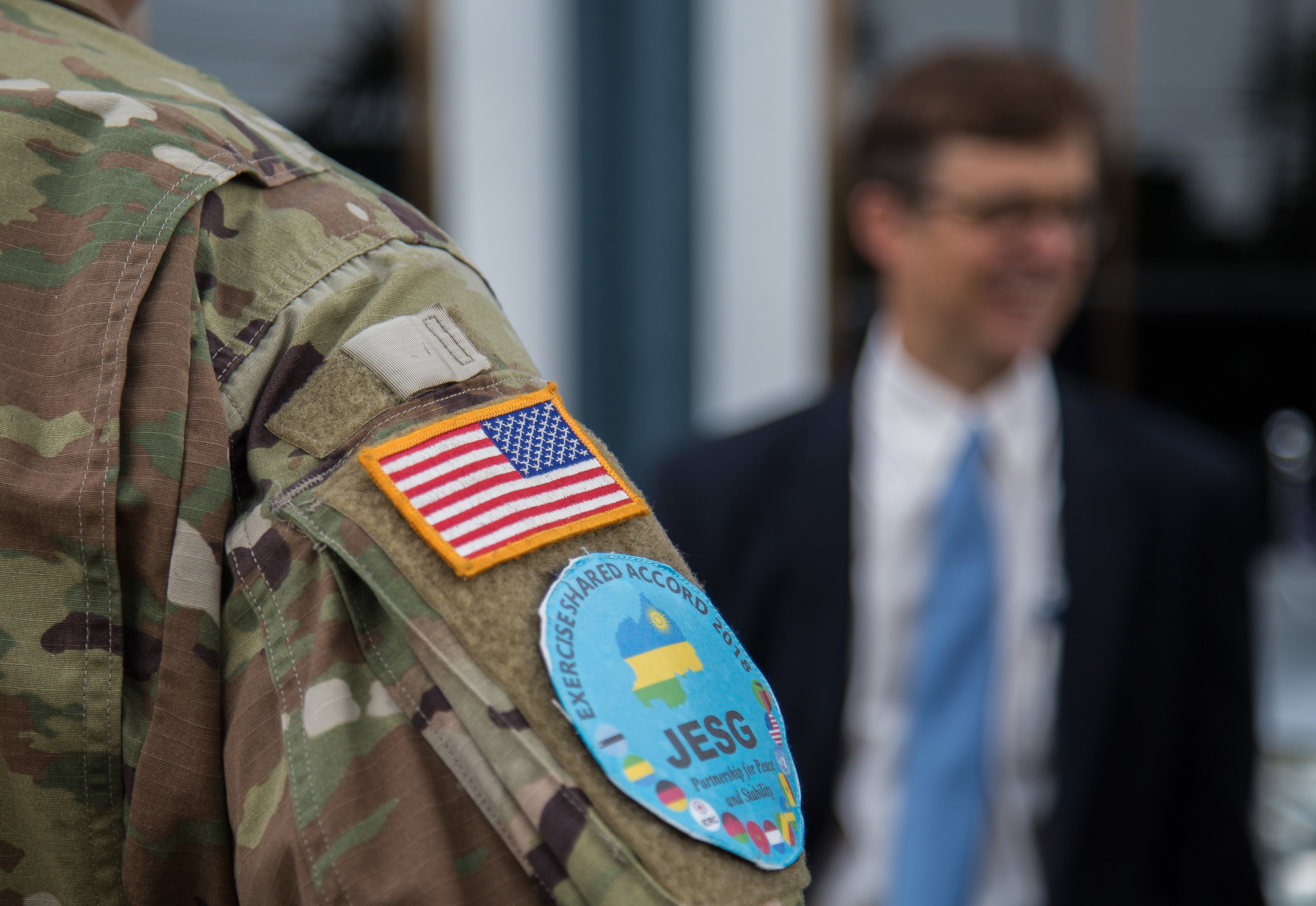 Army Chief of Staff, Lt Gen Jacques Musemakweli, speaks during the closing ceremony of the two-week Command Post Exerciseâ€˜Shared Accord 2018 at Rwanda Military Academy-Gako, Bugesera District on Tuesday. / Nadege Imbabazi