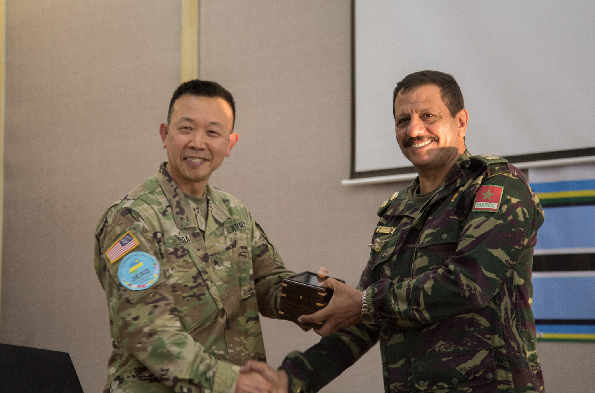 Army Chief of Staff, Lt Gen Jacques Musemakweli, speaks during the closing ceremony of the two-week Command Post Exerciseâ€˜Shared Accord 2018 at Rwanda Military Academy-Gako, Bugesera District on Tuesday. / Nadege Imbabazi