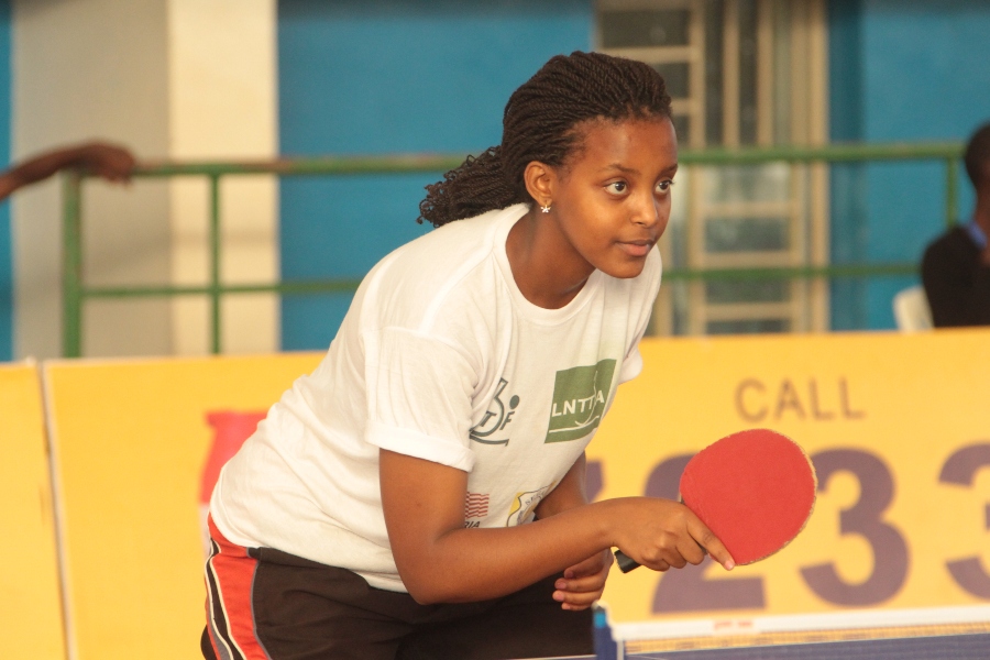 Deborah Ikirezi is one of the four players comprising the Rwandan female team at the African Table Tennis Championships in Mauritius. File photo.