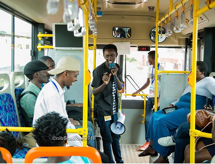 One of the Seka Rising Stars comedians entertains passengers at a past â€˜Comedy on the Busâ€™ event Courtesy photos