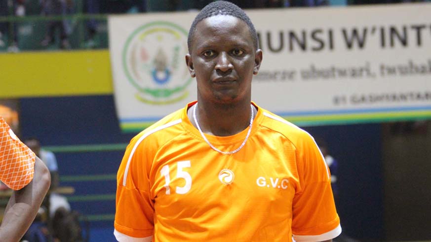 Star libero Emile Karera plies his trade at Gisagara Volleyball Teamsince 2016 and has since helped the club to win two league titles in a row. File photo.