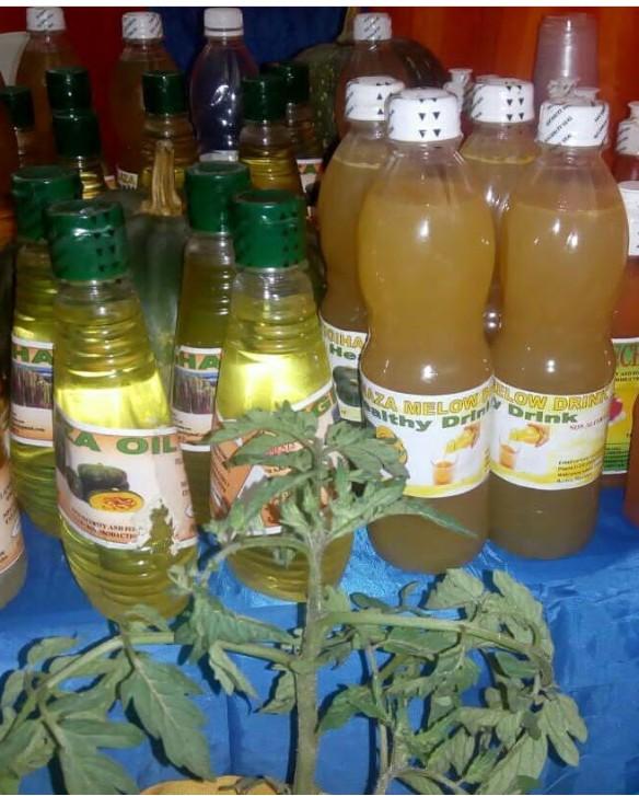 Juice and cooking oil made out of pumpkin and pumpkin seeds. Joan Mbabazi
