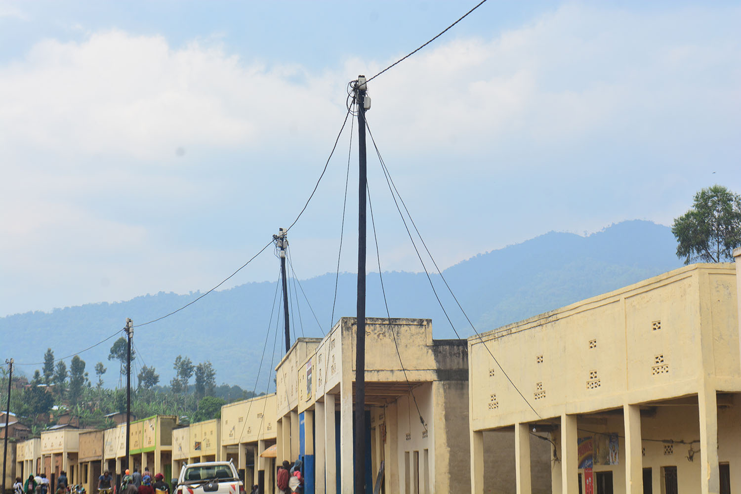 Access to electricity enable businessmen at Bweyeye center to increase working hours.