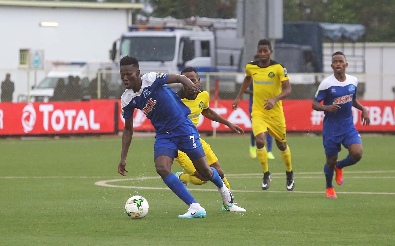 Burundian striker Caleb Bimenyimana during Rayonu2019s 1-0 win against Young Africans last month. Sam Ngendahimana.