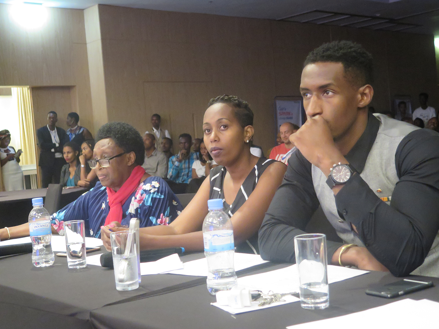 The panel of judges was led by Rwandaâ€™s top model and Mister Africa International 2017 Jay Rwanda (right).