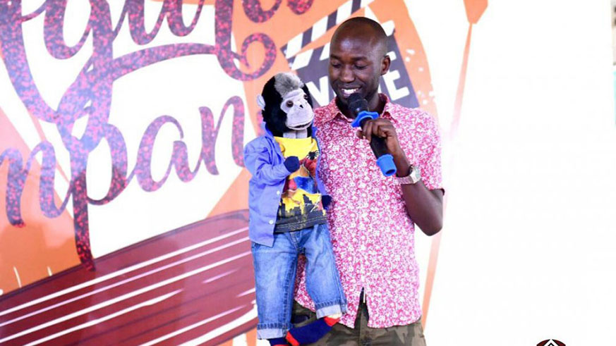 Ventriloquist Uwiringiyimana does his thing