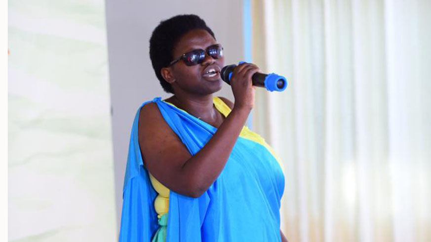 Visually impaired Clarisse Nyirabera impressed many.