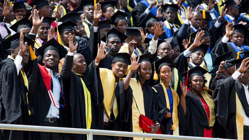 Students at a previous University of Rwanda graduation ceremony. Net photo
