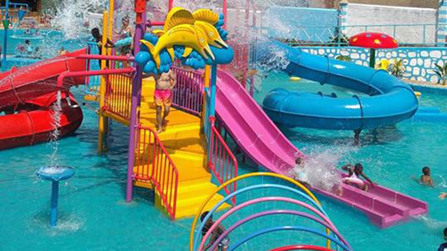 A waterpark in Nyamata. The slides create excitement and fun. Net photo.