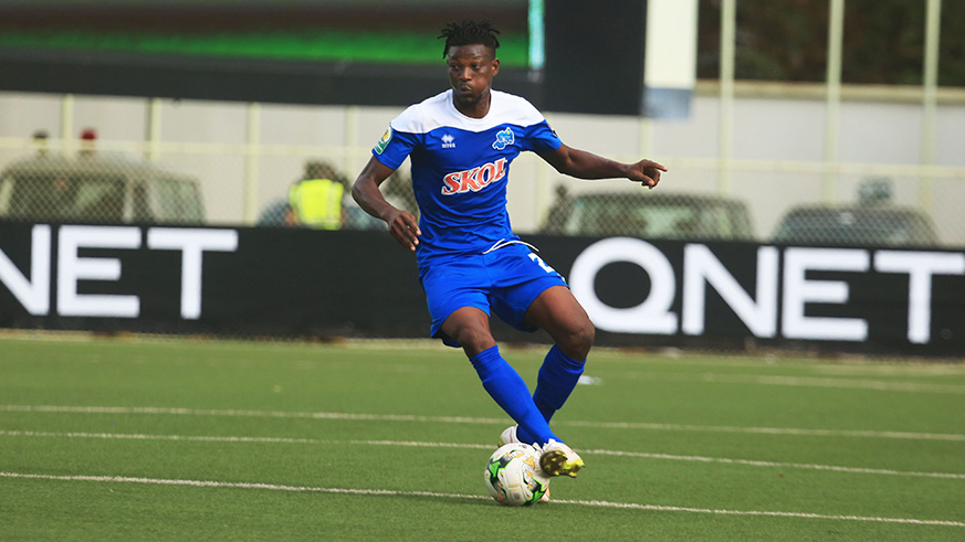 Rayon Sports midfielder Prosper Kuka with the ball during the match