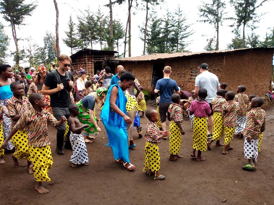 Beyond the Gorillas Experience team Ltd encouraging children to learn the Rwandan culture.