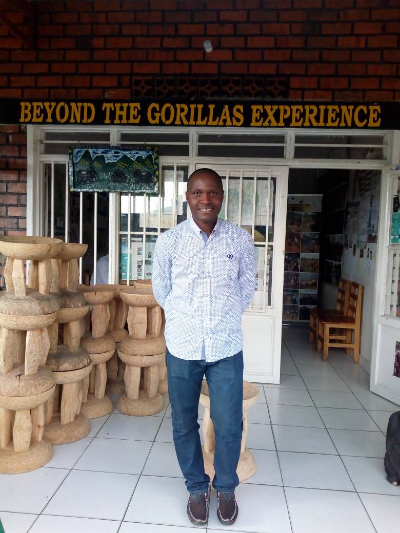 Theodore Nzabonimpa at the Beyond the Gorillas Experience offices in Musanze.