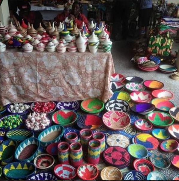 A display of beautiful Rwandan handcrafts. Courtesy photos.
