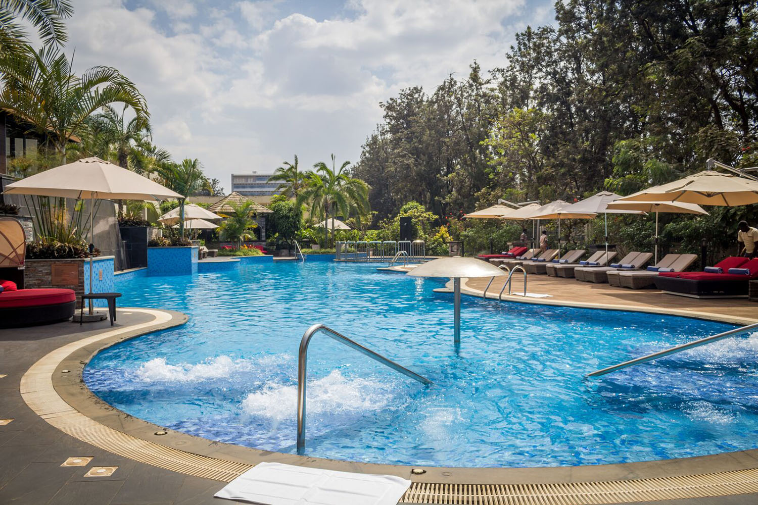 Kigali Marriott Hotel outdoor pool.