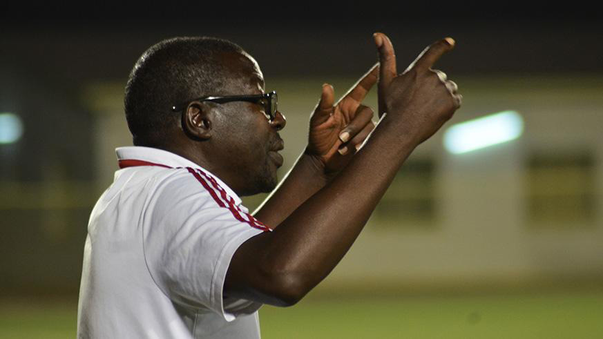 Gicumbi FC head coach Abdu Bizimana. His side is keen on a return to topflight football. Sam Ngendahimana.
