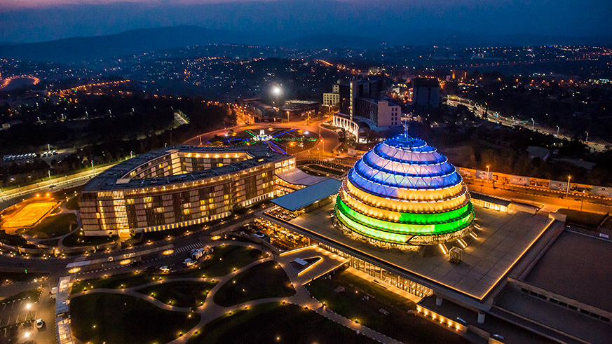An aerial view of the Radisson Blu Hotel & Convention Centre, Kigali. (Courtesy)