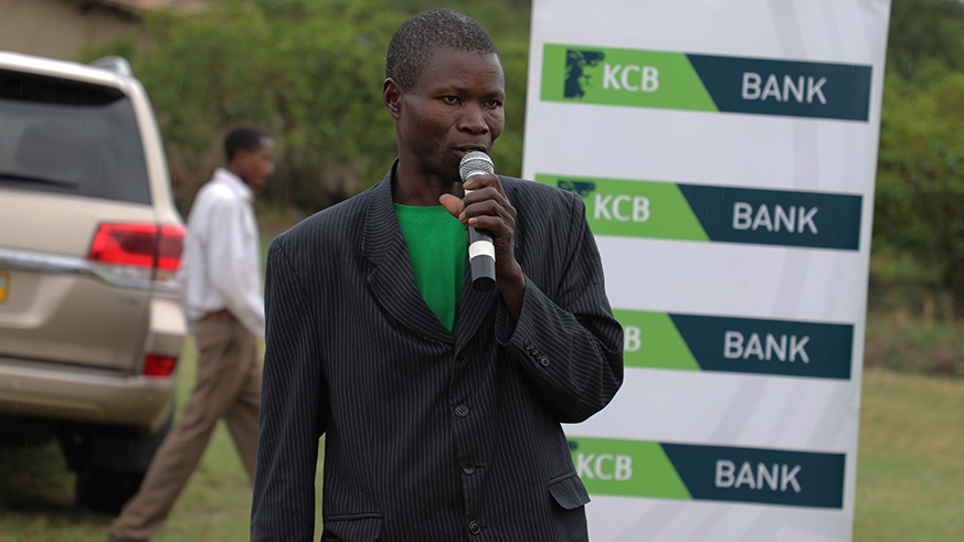 Faustin Nizeyimana one of the residents who was affected by disasters in Ruhango District. (Kelly Rwamapera)