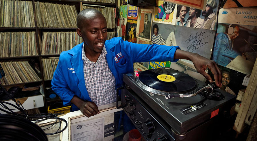 A technician in a digitisation exercise at a music studio. Net photo.