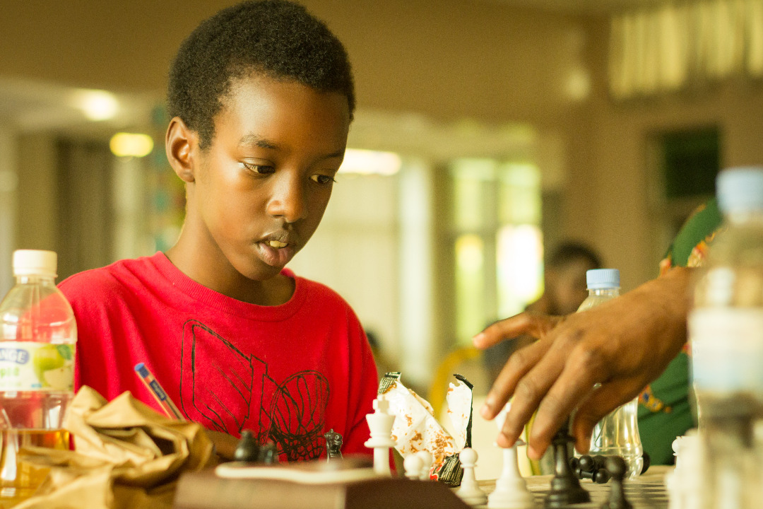 ian murara urwintwari 17 is the only teen on the open team. he is seen here during a past local tournament in kigali.