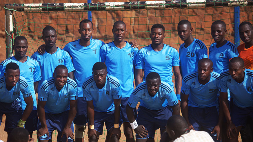 Police Handball team. Sam Ngendahimana.
