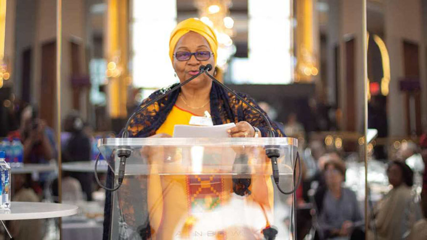 First Lady Jeannette Kagame and other dignitaries at the resource mobilisation event for the â€˜Free to Shineâ€™ campaign that seeks to eliminate HIV/AIDS among newborns and their mothers. The event was held on the margins of UNGA in New York City. 