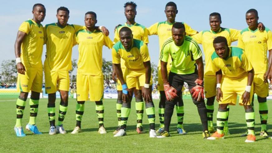 Gicumbi FC pose for a photo before a league game. (File)