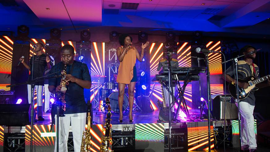 Neptunez Band at a past performance. They perform alongside Waje and Muyango today at Serena Hotel. (File)