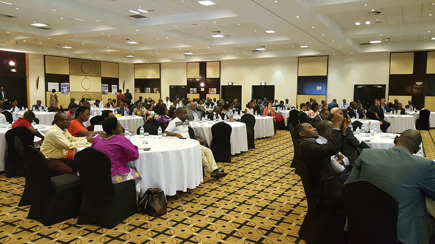 Officials at the Ingobyi project launch in Kigali. (Photos/Diane Mushimiyimana)