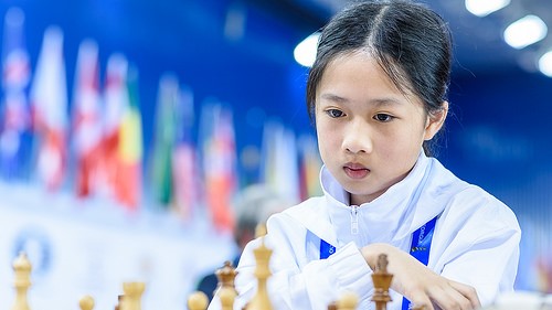 Kids such as Li Joy Ching from Hong Kong are giving hard time to adults at the Olympiad. Courtesy