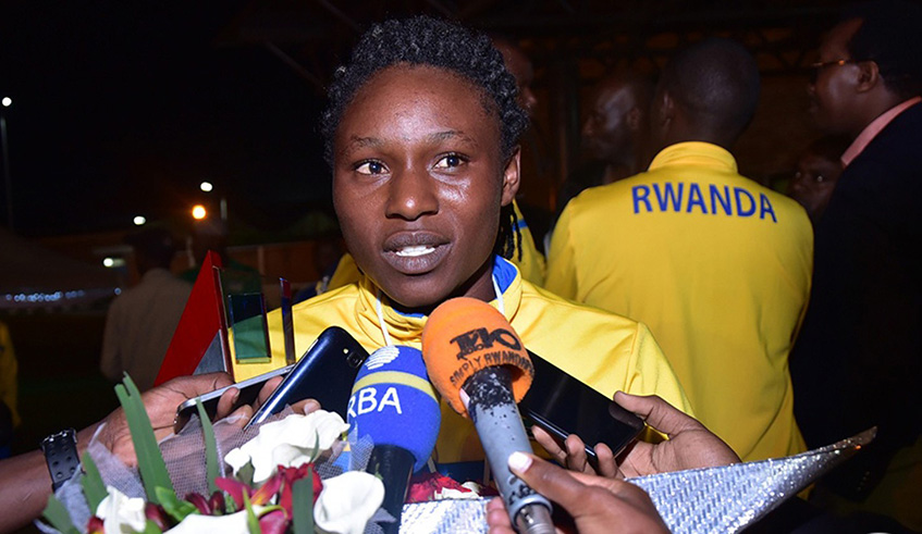 Charlotte Nzayisenga, 25, is reportedly closing in on joining newly formed UTB Womenu2019s Volleyball Team ahead of 2018-19 season. File photo.