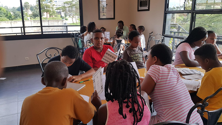 Some of the kids that participate in the book club. Courtesy