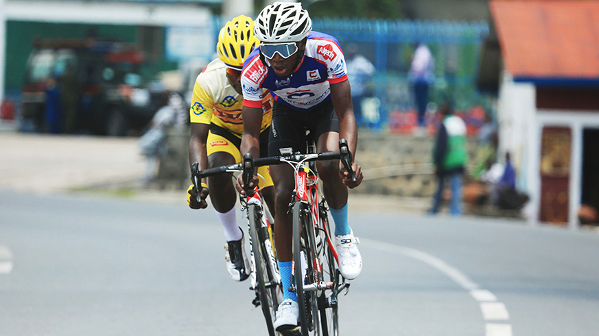 Nyabihu Cycling Club youngster Eric Manizabayo during Kivu Race on October 6. Sam Ngendahimana