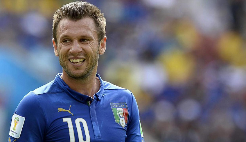 Antonio Cassano was capped 39 times by Italy. Net photo.