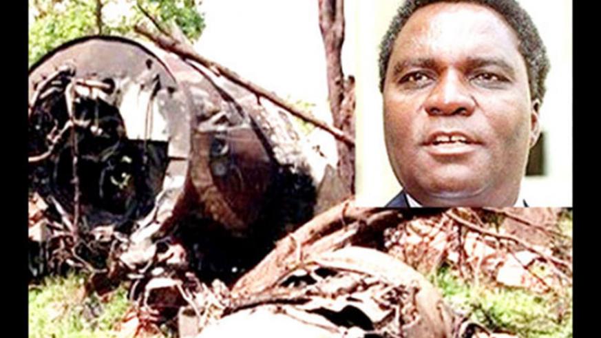 The wreckage of Habyarimana's ill-fated Falcon 50 plane near the Kigali International Airport. A team led by judges Marc Trevidic and Nathalie Poux dismissed the case in 2014 and instead pointed a finger in the former presidentu2019s camp. (File) 