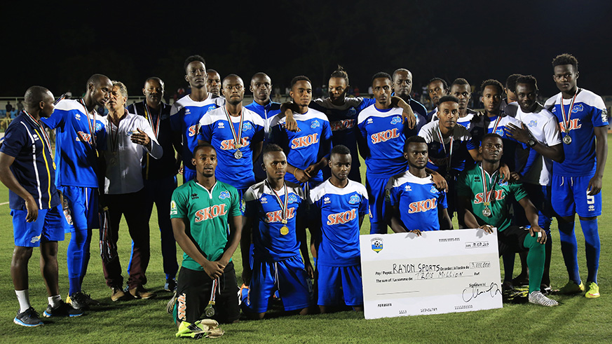 Rayon Sports in a group photo . The club increased the budget for the upcoming season (Sam Ngendahimana)