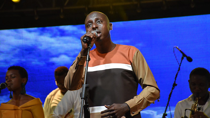 Aime Uwimana on stage