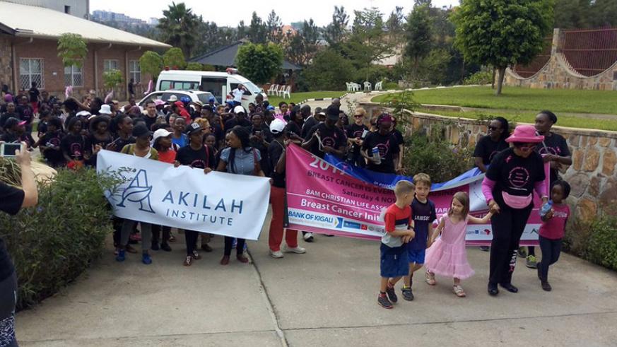Participants at the 5th Ulinzi Walk held in Kigali last year. (File)