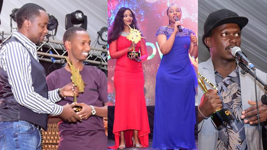 Groove Awards 2019 will award best gospels artistes and players in the local gospel music scene. Olivier Kavutse (right) from the popular local gospel music group, Beauty For Ashes, was among artistes recognised last year. Courtesy photos. 
