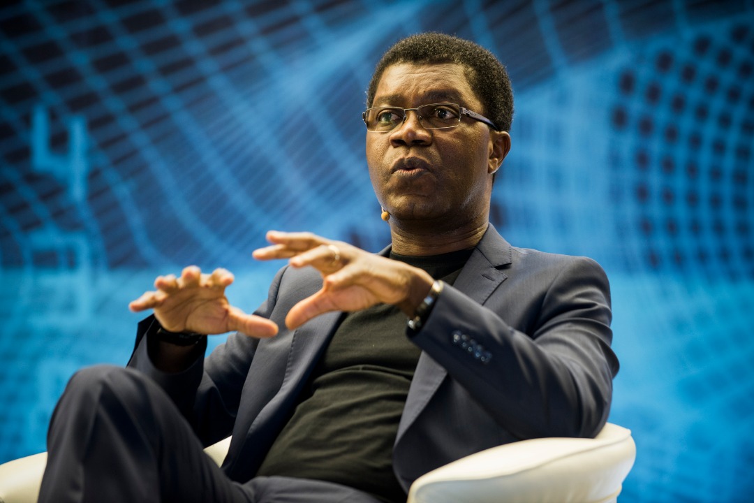 Thierry Zomahoun, President and CEO of AIMS, speaks during a past event. Courtesy