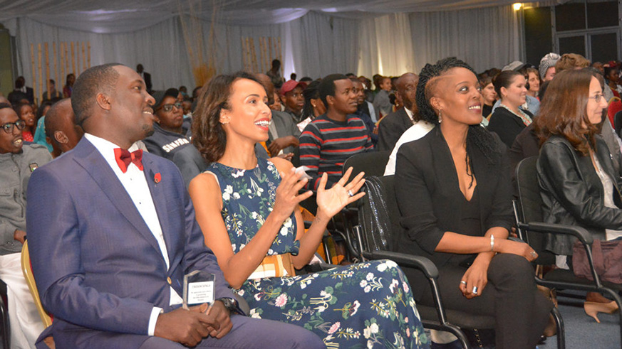 Former Miss France and French actress Sonia Rolland (second left) graced last yearu2019s film festival in Kigali. Courtesy photos.