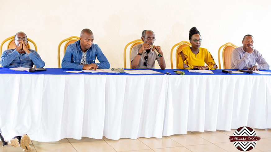 Left: The judges for the Art Rwanda-Ubuhanzi talent search. Courtesy photos.