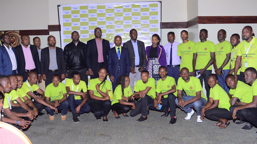 Staff members of Agasani in a group photo with guests who attended the launch
