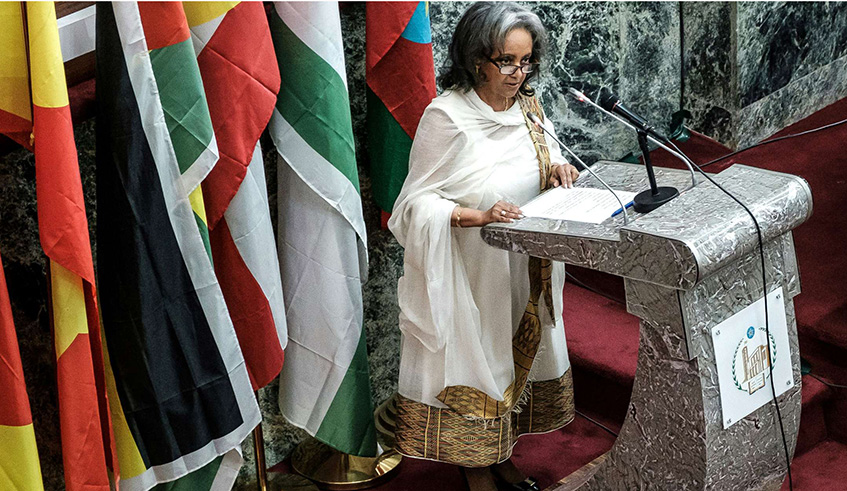 Ethiopian members of parliament yesterday elected Sahle-Work Zewde as the countryu2019s first female president to head the Horn of Africa nation. Net photo.